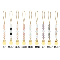 Dummy Clips Baby Boys Girls Pacifier Chain Silicone Teething Relief Toys Bead Soother HolderShower Gifts