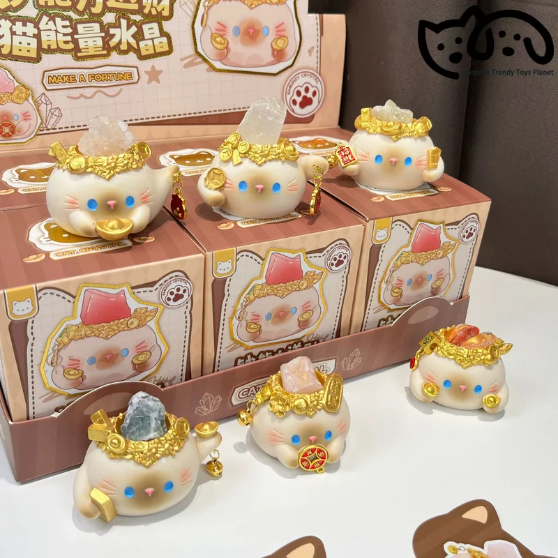 

Fortune Cat Energy Crystal Blind Box Lucky Natural Aromatherapy Raw Stone Desktop Ornament Trendy Toy Creative Gift for Home