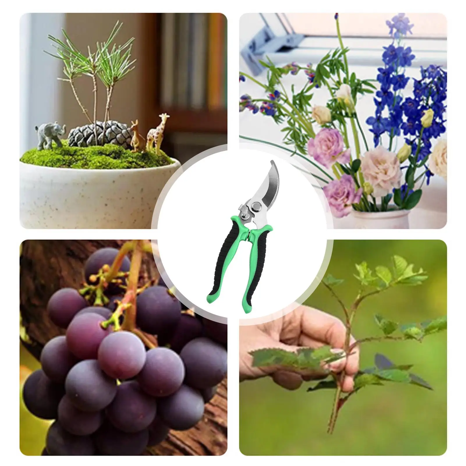 Garden Shears Pruning Pruning Scissors With Locking Handle Bypass Gardening Hand Pruners Tools Sharp Cutter Secateurs With Non