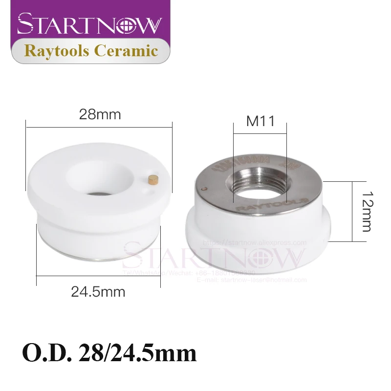 Startnow Raytools Original Laser Ceramic D32mm Laser Head Nozzle Holder For Empower Fiber Cutting Machine Spare Parts