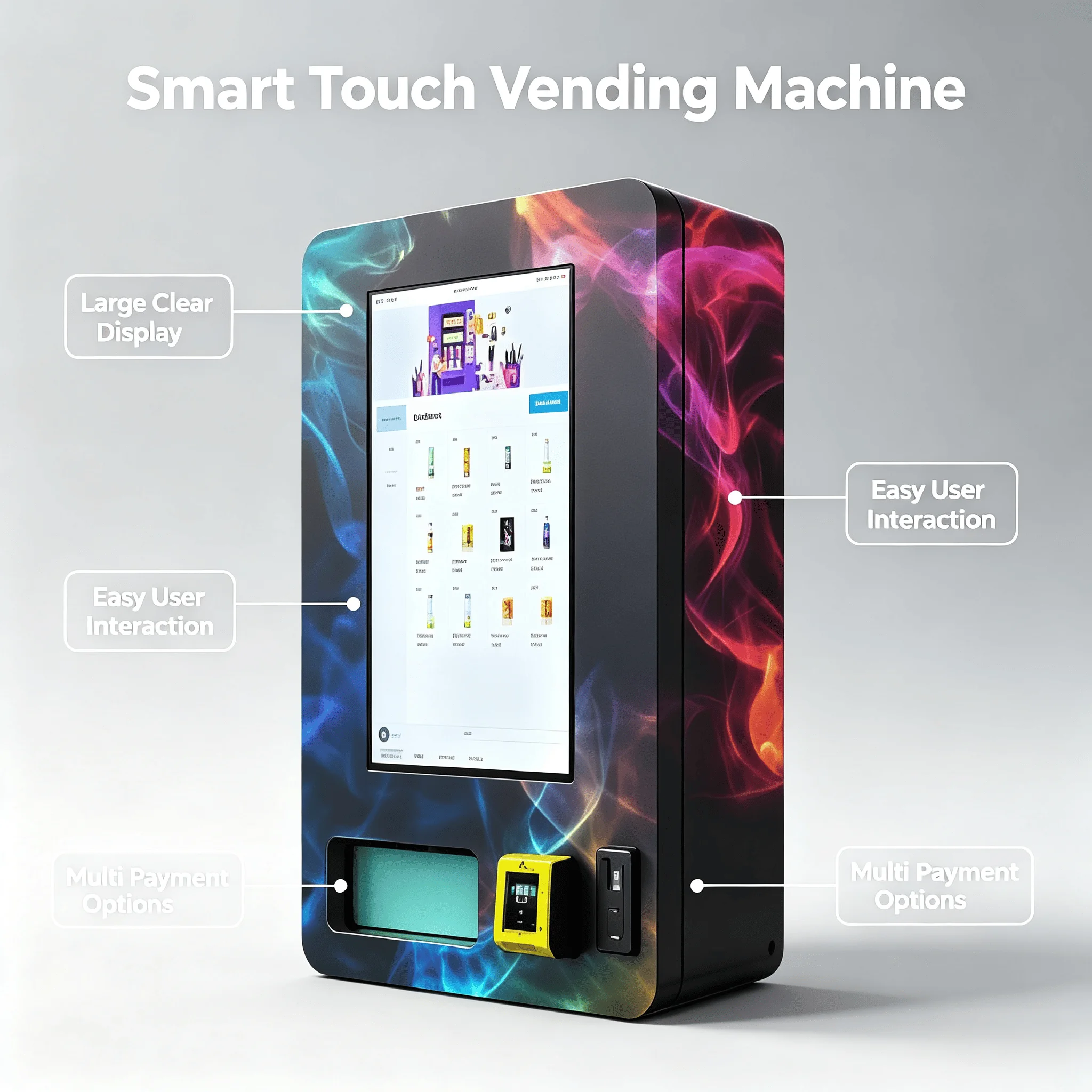Customized Vending Machines for Vapestm with 32 Inch Touch Screen Age ID Verif. CE Certified SDK Enabled 1 Year Warranty