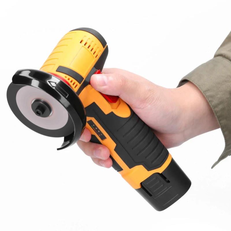 Cordless Angle Grinder, Rechargeable Grinding Tool, Polishing Machine, Diamond Cutting, Electric Tool, 19500RPM, 12V