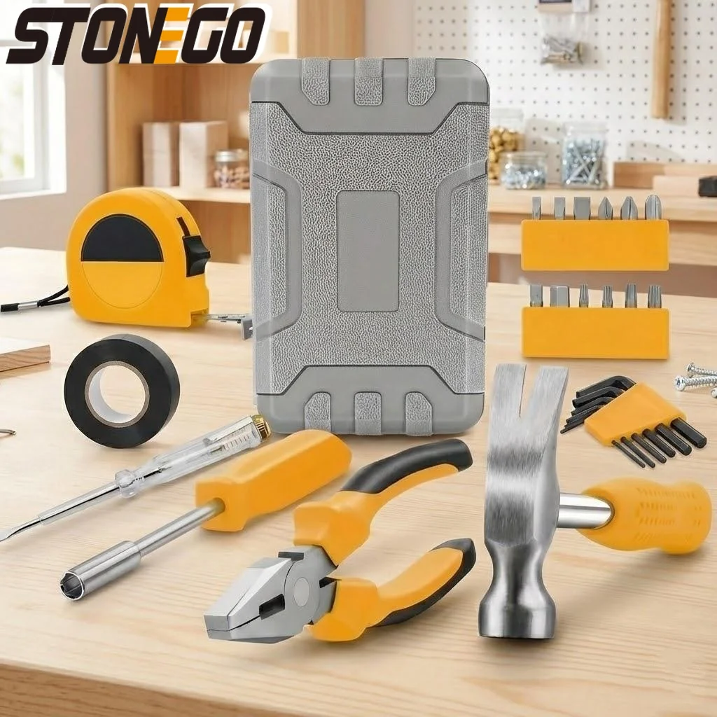 

Набор портативных инструментов из 24 предметов с плоскогубцами, гаечным ключом, молотком и органайзером для домашнего ремонта и DIY. Идеальный подарок на Рождество.