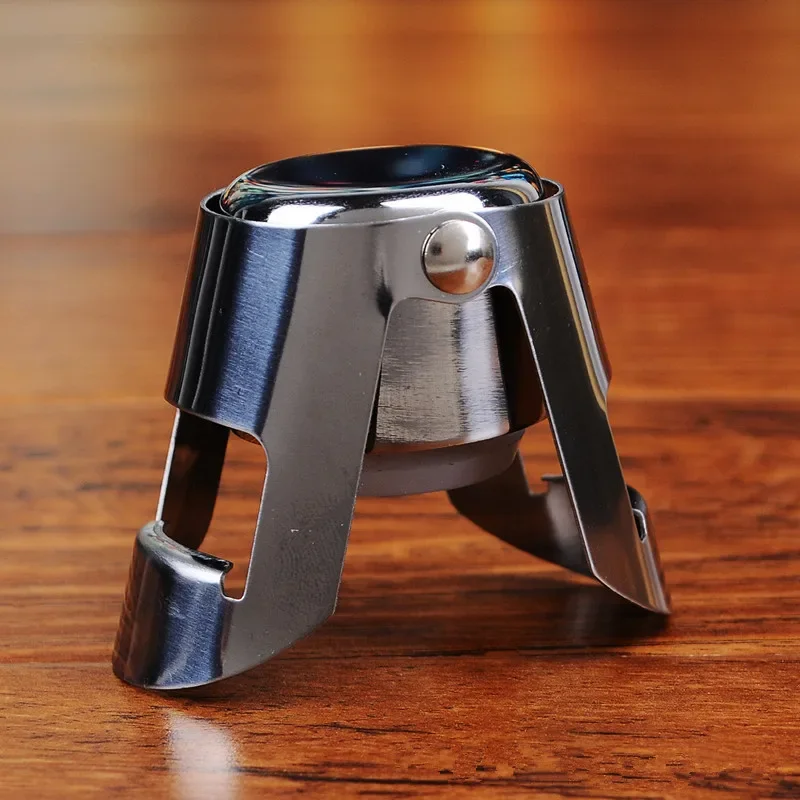 

Sparkling Wine Champagne Cap Stainless Steel Champagne Wine Bottle Stopper Portable Sealer Bar Stopper Wine Stopper OK 0375