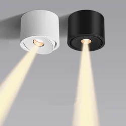 New round mounted/recessed spotlights 3° single beam overhead lights Concealed COB spotlights Atmosphere lights Museum spotlight