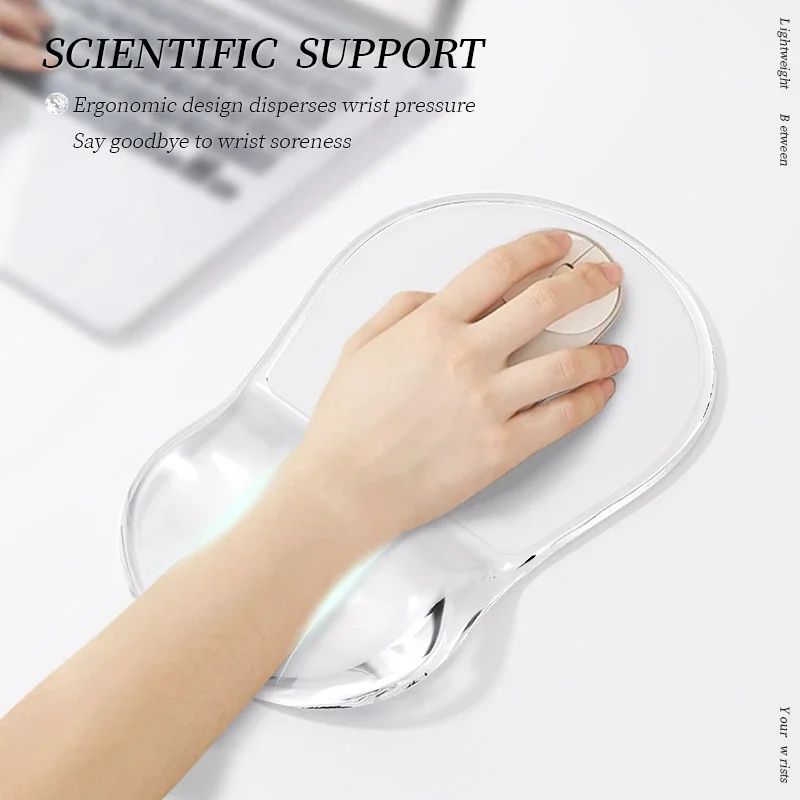 Aliviar a dor no pulso gel mouse pad, mouse pad ergonômico suporte de pulso, mouse pad confortável descanso de pulso, escritório, laptop, computador