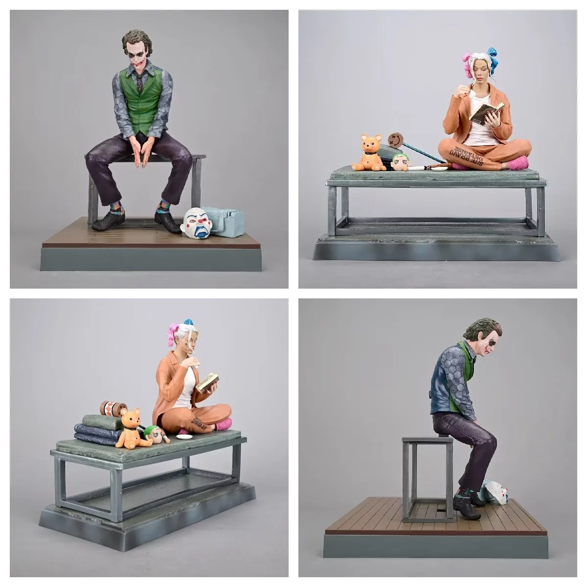 Ainme Harley Quinn Joker Clown PVC Action Figure Collection Modello Giocattoli Regali di Natale di Capodanno 26 cm