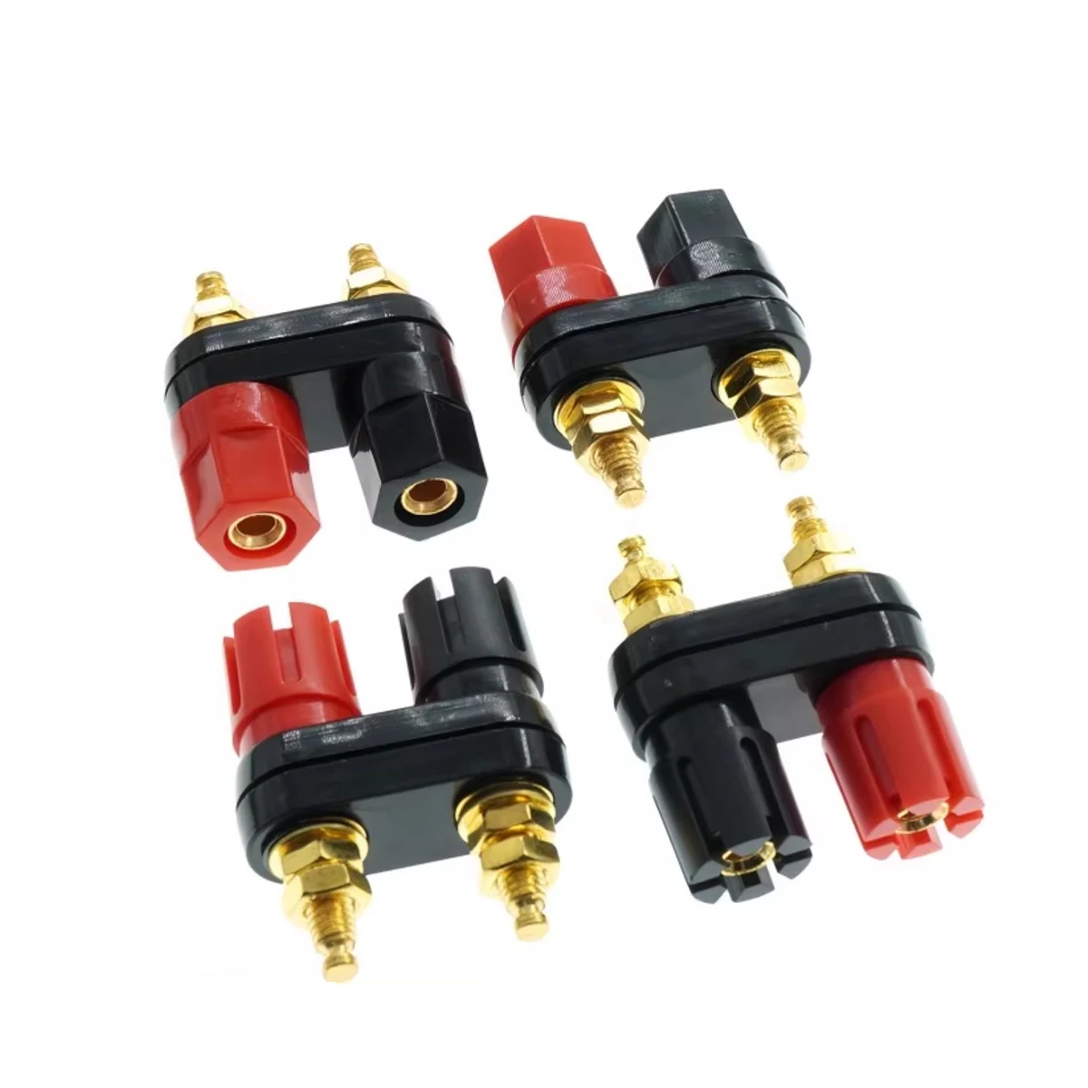 2/5pcs Double Position Binding Post Red Black Dual Hex Binding Post 4mm Banana Plug for Speaker Amplifier Audio Terminals