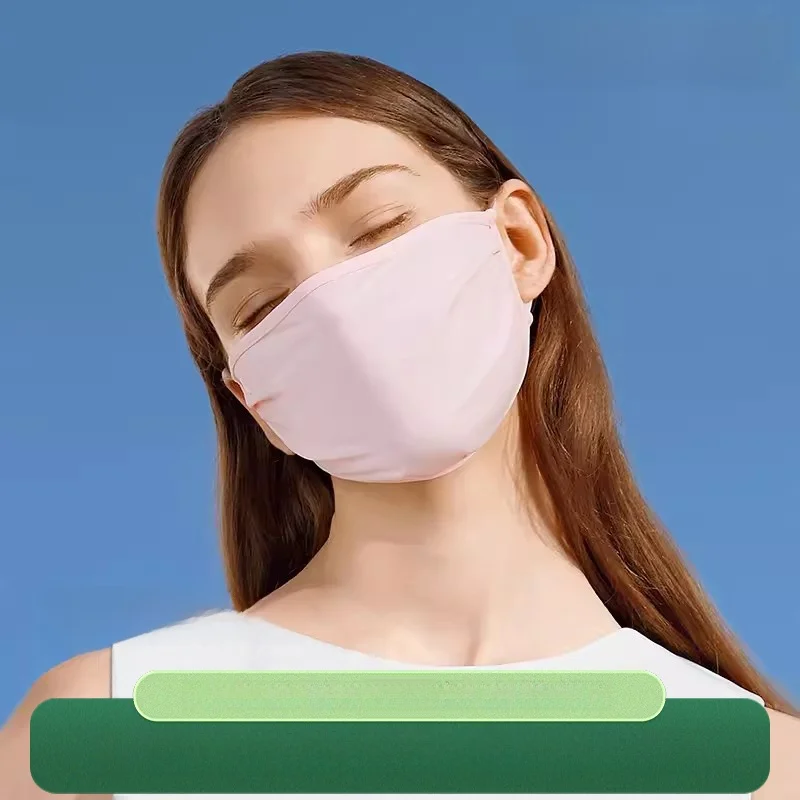 

Banana Leaf Women's Sunscreen Mask Washable Dustproof UV Protection Breathable Full Face Mask Shape Modal Fabric Unisex
