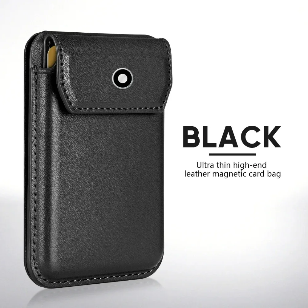 

High End Business Sle Wallet Card Holder Strong Magnetic Stand Premium Safety Leather for IPhone 17 Pro Max Samsung S26 Ultra