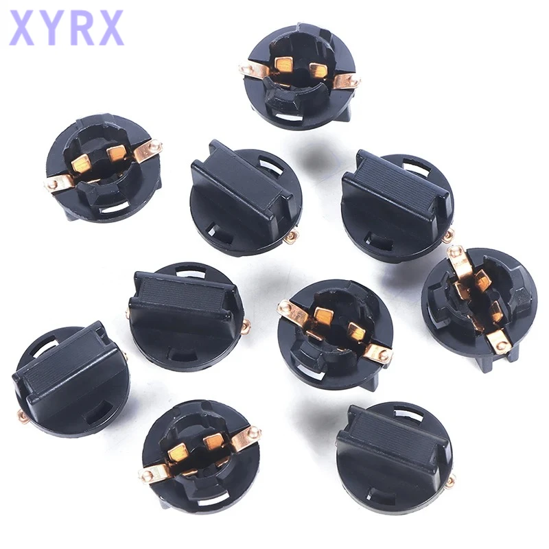 10pcs T10 Socket Dashboard Instrument Panel Socket T10 W5W 168 192 194 Twist Lock Wedge Bases Lamp Dash Bulb Plug Automotivos