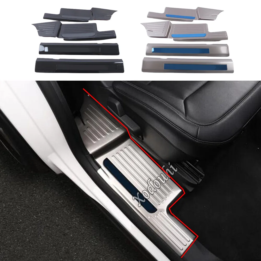 

For Ford Explorer U625 2019 2020 2021 Car Styling Cover Stainless Steel Pedal Door Sill Scuff Plate Cover Inner Built Threshold