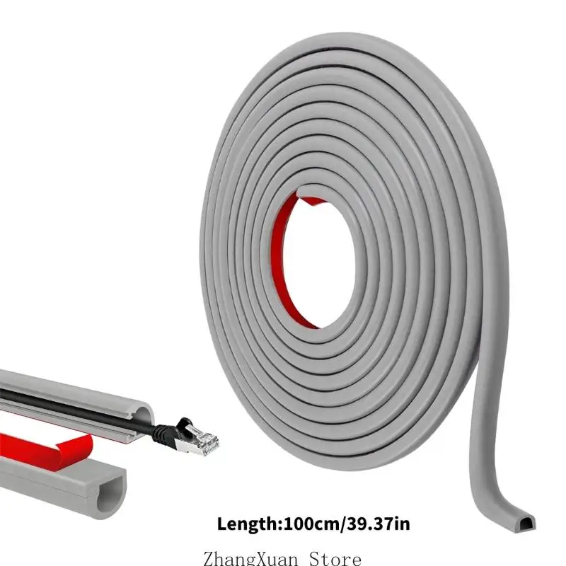 Kabelführungsabdeckung Silikon-Bodenkabelabdeckung 15 x 10 mm zum Verschieben freiliegender Kabel entlang der – Detail 6