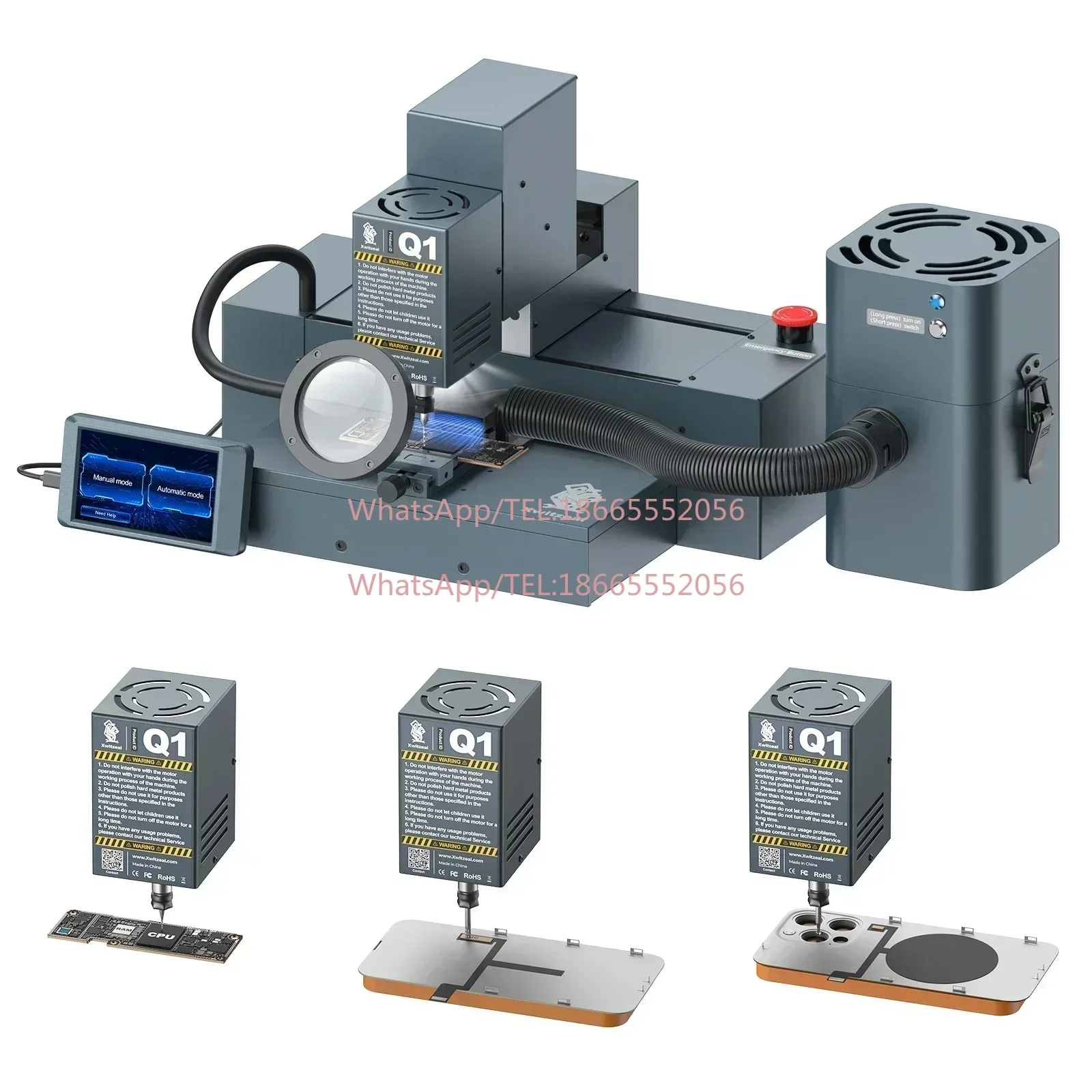

Xwitzeal Q1 шлифовальный станок с ЧПУ, автоматический промышленный шлифовальный станок для чипов BGA, материнская плата, Ic печатная плата для ремонта сотовых телефонов, шлифовальная машина