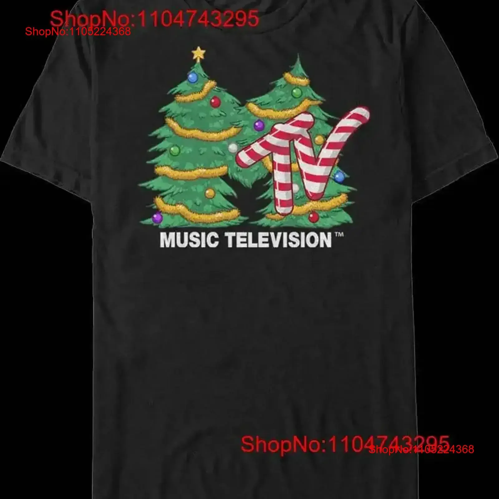 

Christmas Tree Logo MTV T Shirt vintage Washed Stretched Stylish designer clothes Breathable Soft Top For Everyday Wear