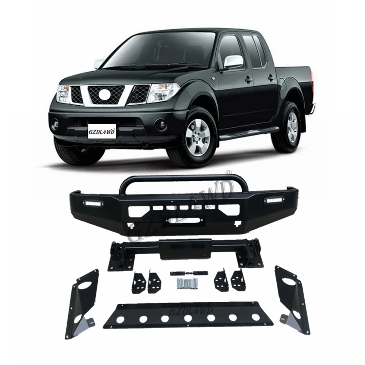 Steel Front Bumper Bar For Frontier Navara D40 2005-2015 Truck Bumpers Aftermarket 4x4 Accessories