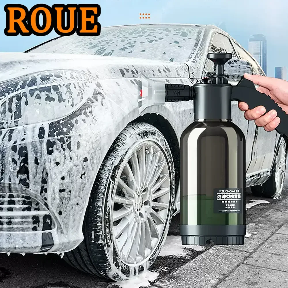 ROUE Hand Pump Foam Sprayer Snow Foam Gun Foam Nozzle Car Wash Spray Bottle Car Window Cleaning for Car Home Washing