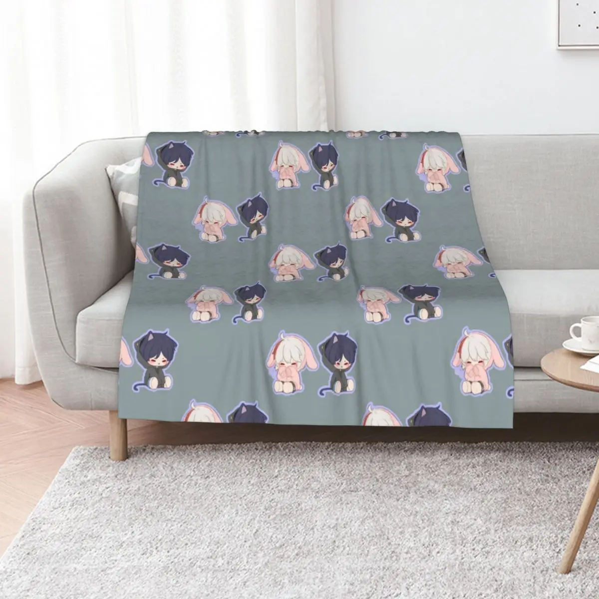 Scaramouche et kazuha Casquette Throw Blanket Nap Vintage Flannel Fabric Multi-Purpose Designers Blankets For Bed Blankets