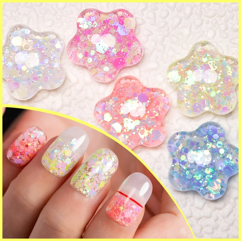 PUENTE Summer Glitter paillettes Gel smalto per unghie crema lucida Puff Gel 5ML Soak Off Gel UV per unghie vernice semipermanente per Manicure