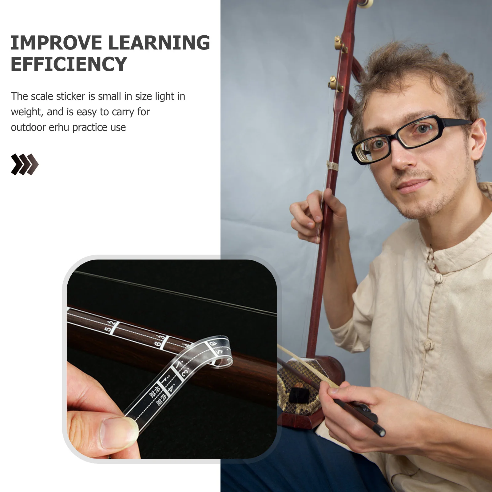 4 قطعة Erhu الأصابع ملصق 40 سنتيمتر مقياس الشارات للمبتدئين الكبار التعلم أداة ملاحظة خريطة مساعد المحمولة ممارسة الملحقات #1