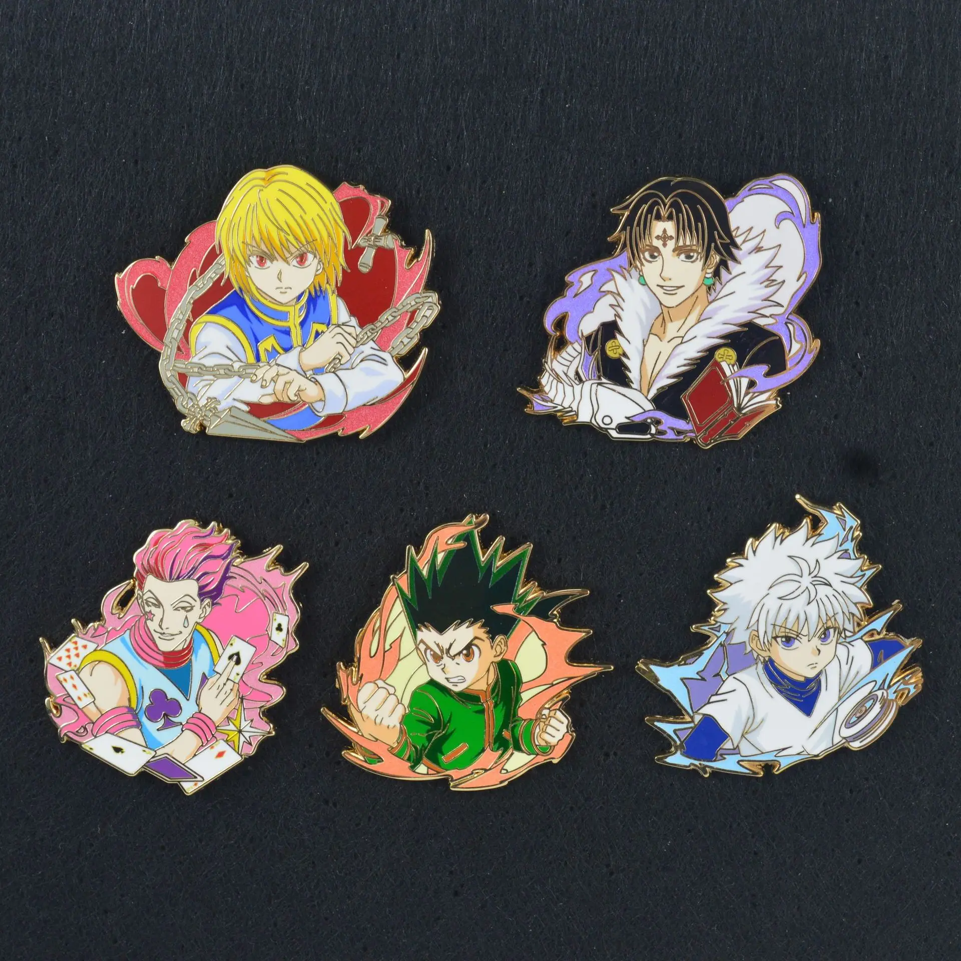 Anime HUNTER×HUNTER Killua Zoldyck CURARPIKT Cosplay Costume Badge Pin Accessories Backpack Pendant Metal Brooch Prop Gift