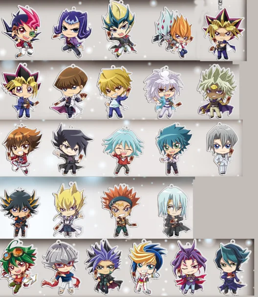 Anime Yu-Gi-Oh! Keychain Game Yu Gi Oh YuGiOh Yugi Muto Seto Kaiba Yuya Sakaki Yusaku Fujiki Yusei Fudo Keyring Pendant Gift