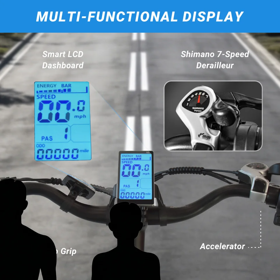 DYU C7 Adult Electric Bicycle 500W Motor 480WH Lithium Battery Electric Bike 7-speed City E bike，Max Speed 20MPH E-BIKE image 6