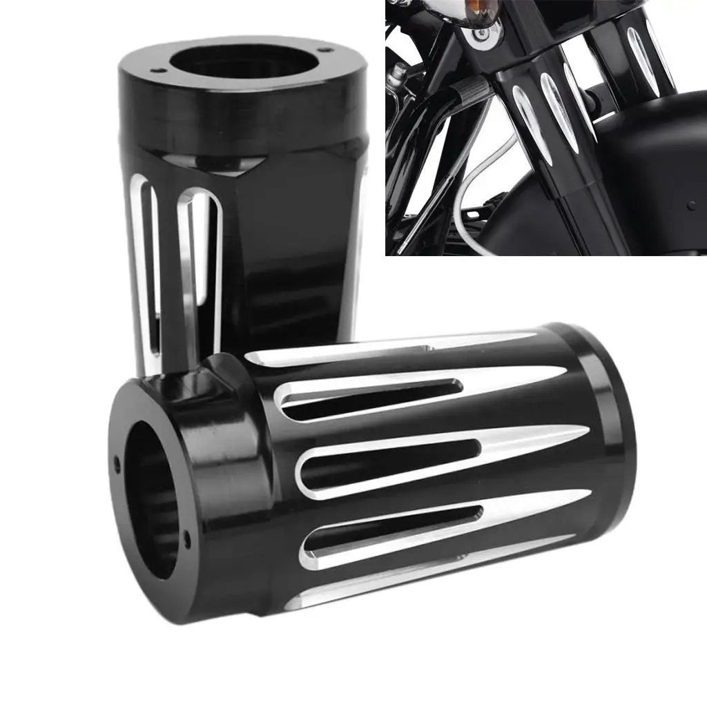 

CNC Black Billet Fork Boot Slider Cover Cow for Touring 84-13 Models