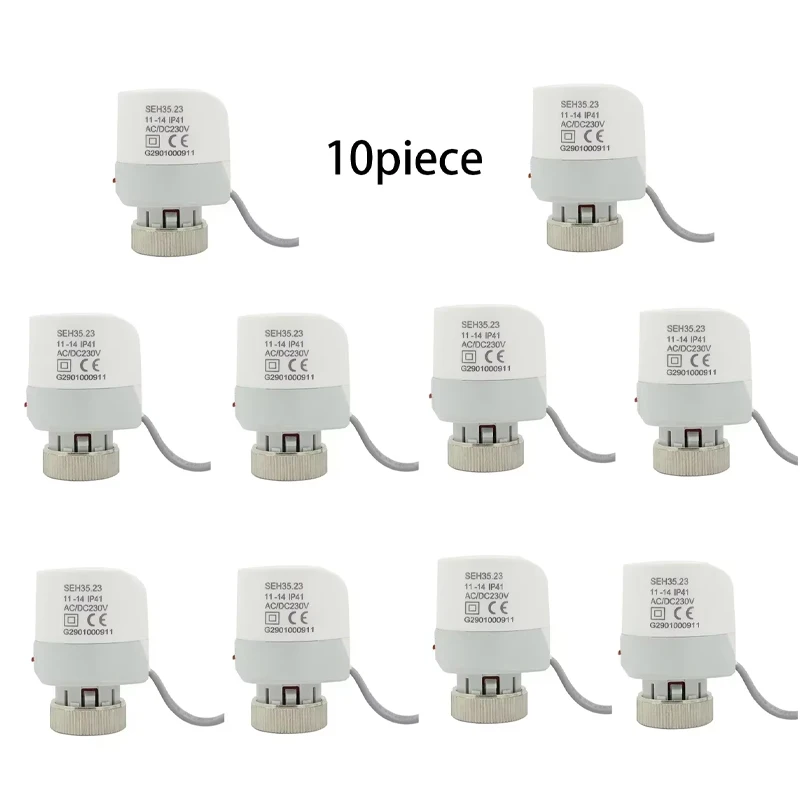 

1/5/10 шт., 230 В, нормально закрытый, NC M30 * 1,5 мм, электрический термопривод для подогрева пола, термостатический клапан радиатора TRV