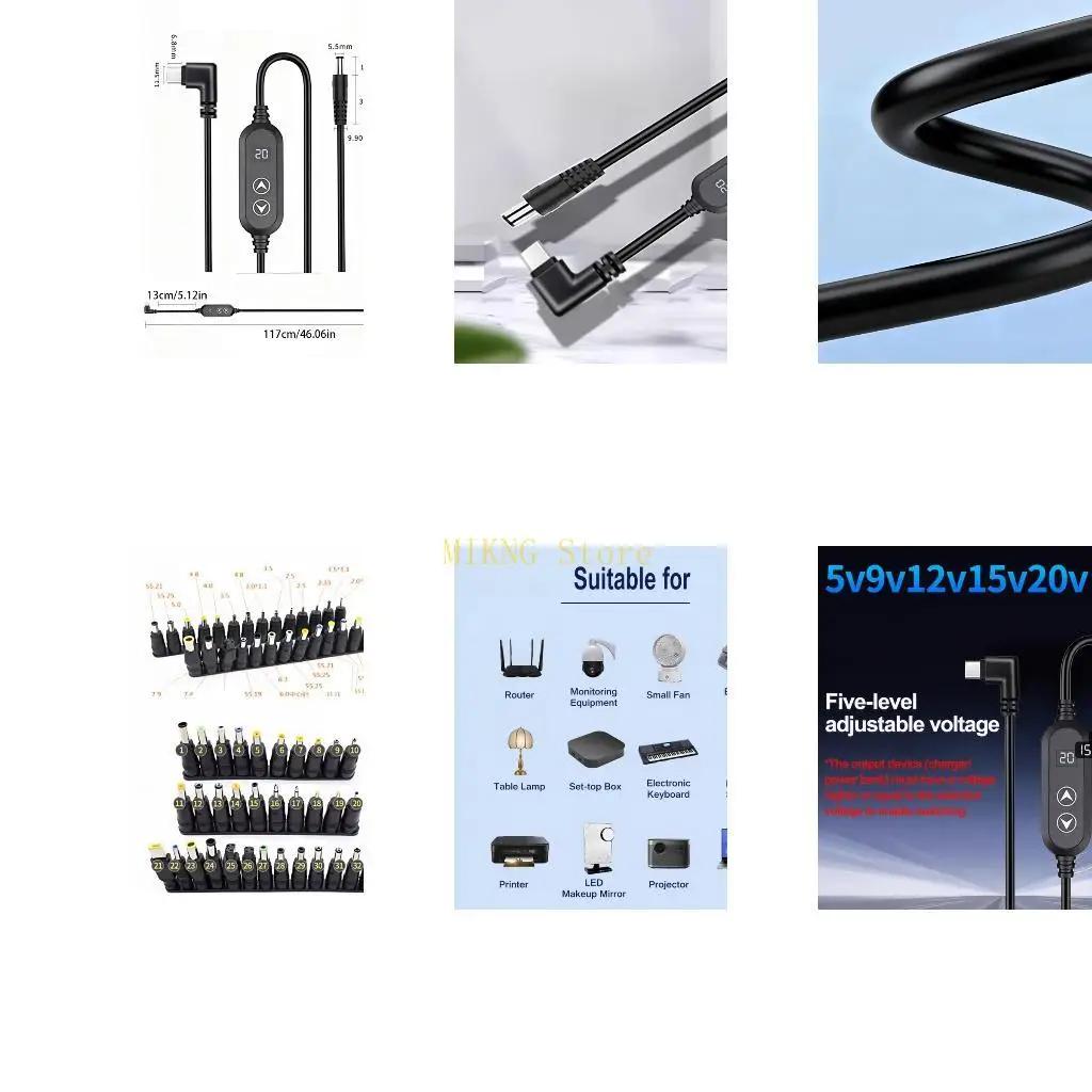 Type C 5V-20V Output Selector Power Cable for Modems, Lights, and Small Devices Best Sale