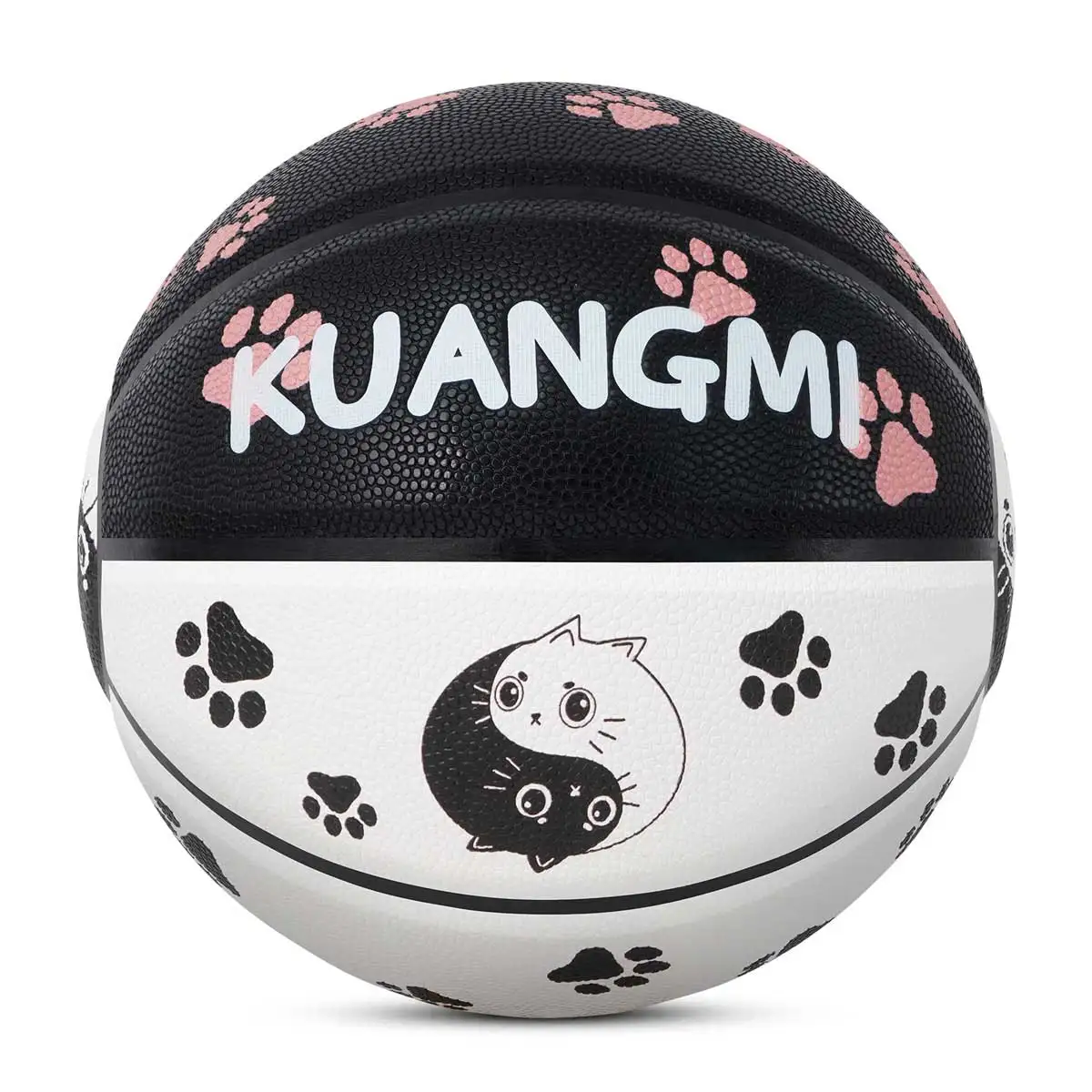 Kuangmi Basketball，Cat Series, Size 5/6/7 , Indoor/Outdoor, Fun Novelty Gift for Cats and Basketball Lovers，KMBB536