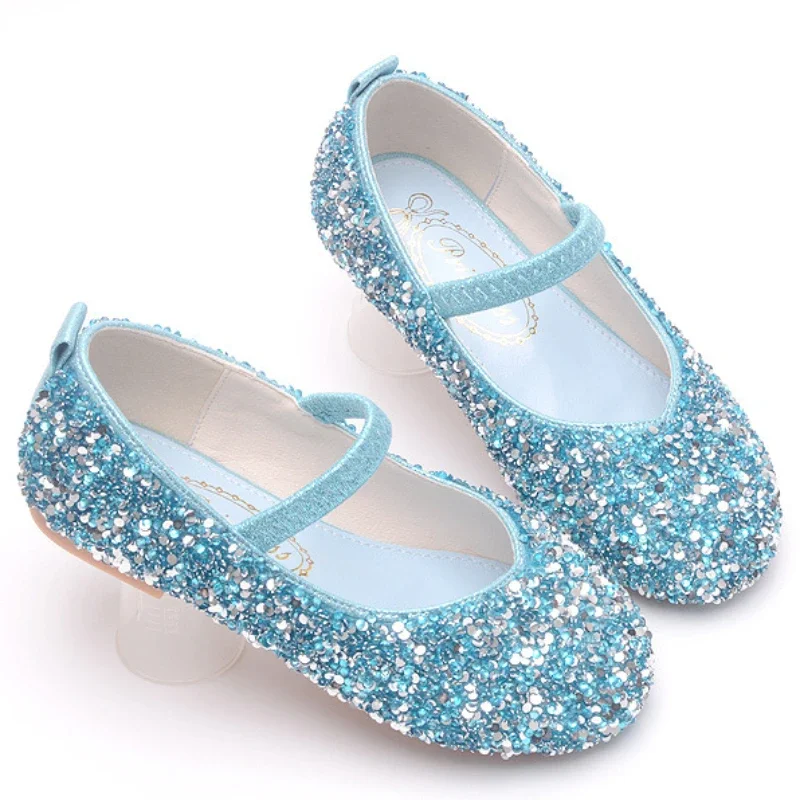 Kinder Lederschuhe Mode Pailletten Prinzessin kausale Mädchen flache Schuhe für Ballett Leistung Frühling Herbst Kinder Party Schuhe