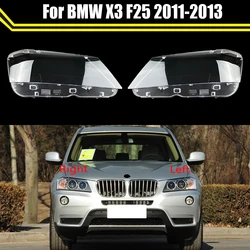 Front Car Headlight Glass Lens Cover Lamp Shade Headlamp Shell Auto Transparent Light Housing Lamp For BMW X3 F25 2011 2012 2013