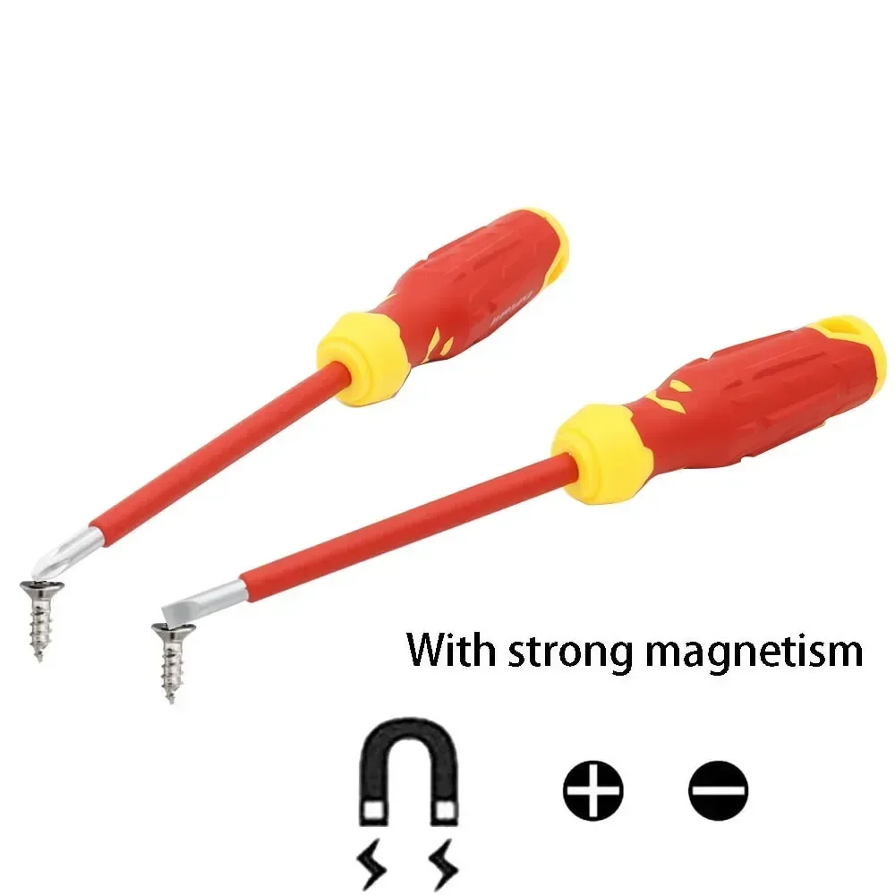 230mm VDE Insulated Electricians 6.5mm Slotted Phillips Head Screwdriver With VDEHandle For Electrician Maintenance