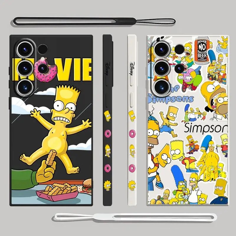 Disney Homer S-Simpson Case for Samsung Galaxy S25 S24 FE S23 Ultra S22 S20 S21 Plus S24+ S23+ Note 20 Funda Soft Phone Cover