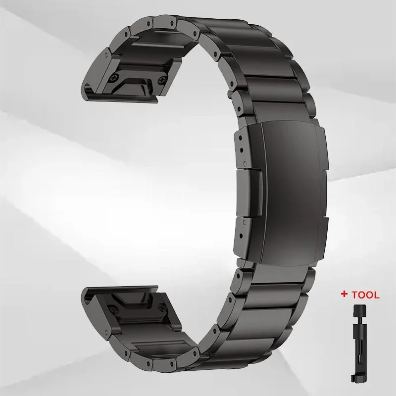 GARMIN　チタンベルト　QuickFit F6 26mm Titanium 26mm 22mm Quickfit Titanium Strap For Garmin Fenix 8 43/6/6XPro/7