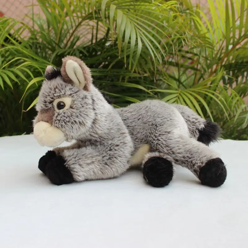 

Realistic Donkey High Fidelity Cute Plushie Wild Donkey Plush Toys Lifelike Animals Simulation Stuffed Doll Kawai Toy Gifts Kid