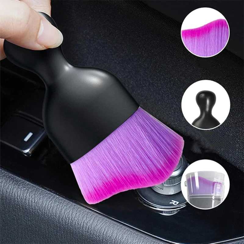 

5PCS Purple Car Interior Detail Brush Air Conditioner Vent Dust Soft Bristle Brush Cleaning Maintenance Tools Car Cleaning Tools