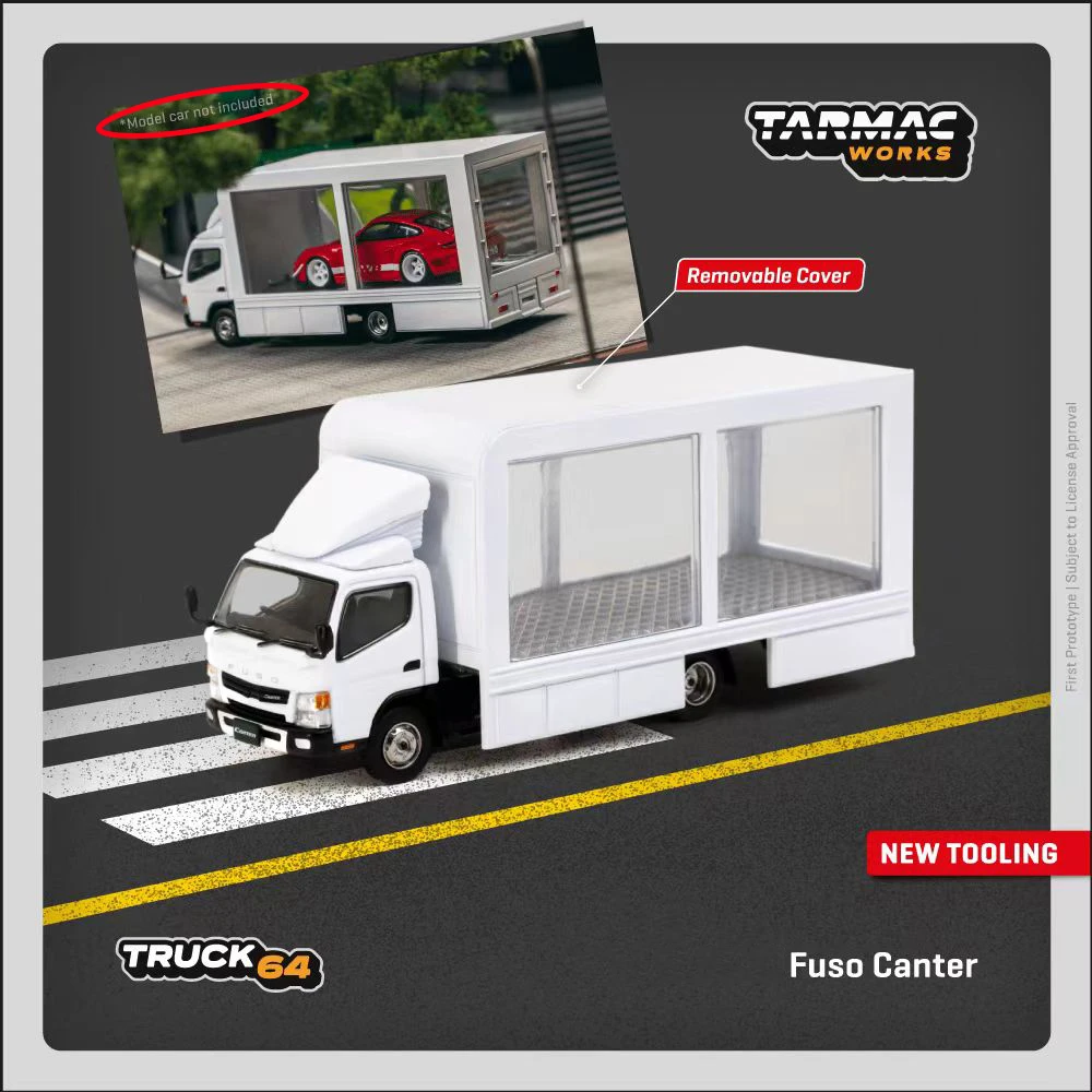 

PreSale TW 1:64 Fuso Canter Mobile Display Truck Diecast Diorama Car Model Collection Miniature Toys Tarmac Works