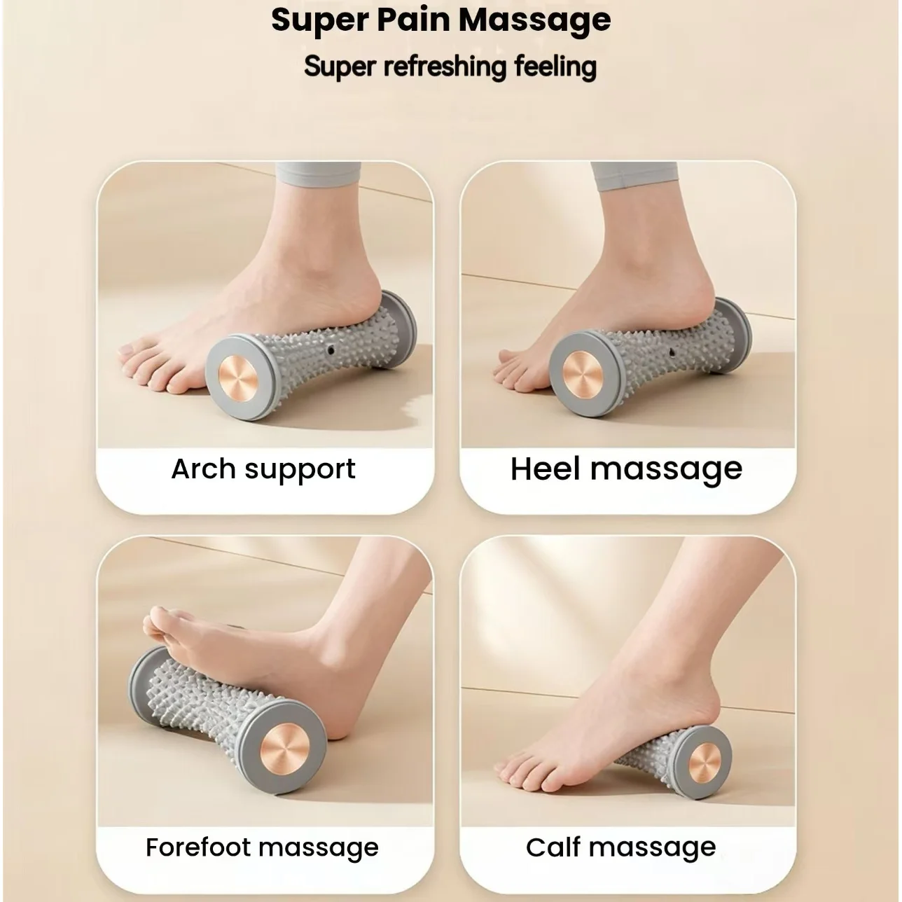 1pc Luxurious High-end Easy-roll Foot Fascia Roller, Suitable for All Foot Types, PVC Foot Massager for Muscle Relaxation