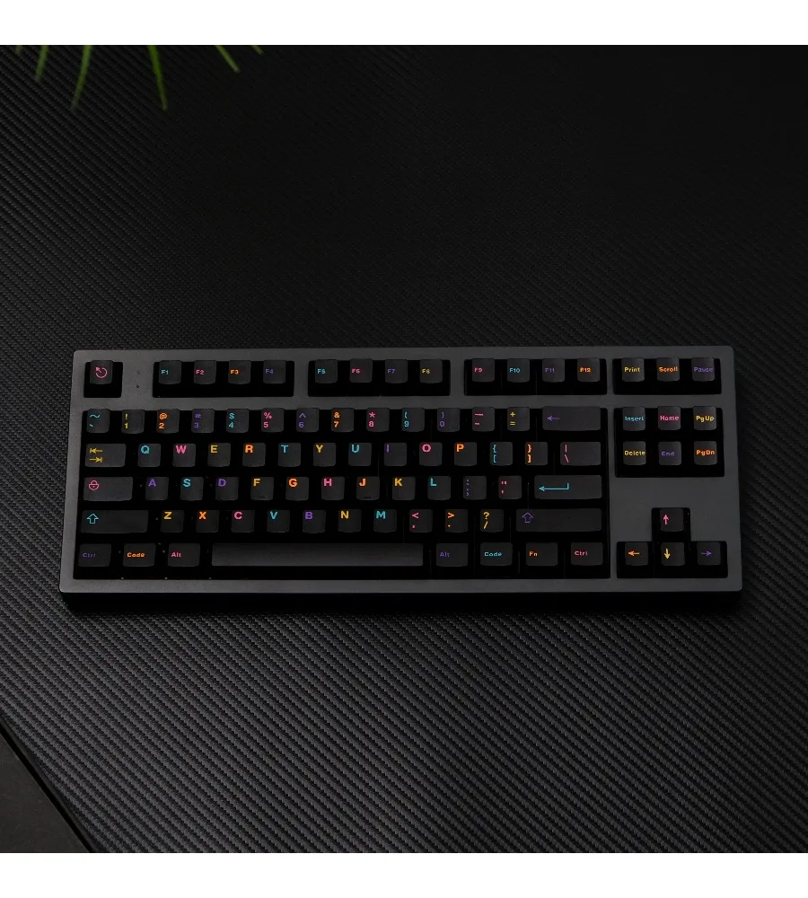 Keycap Personality Original height 121 keys ABS two-color black multicolored series 5 keycaps