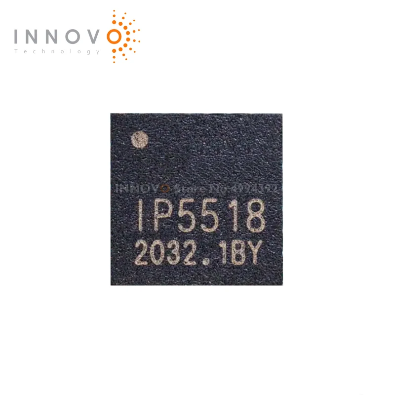 10pcs/lot IP5518 5518 QFN-24 MCU TWS Headset Charging Bin Management SoC IC Chip New Original
