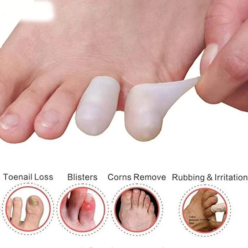 Silicone Corrector Gel Protector, Little Toe Tube, Corns Blisters, Pinkie Joanete, Dedo Manga Proteção, Ferramenta de Cuidados com os pés, 1 Par,