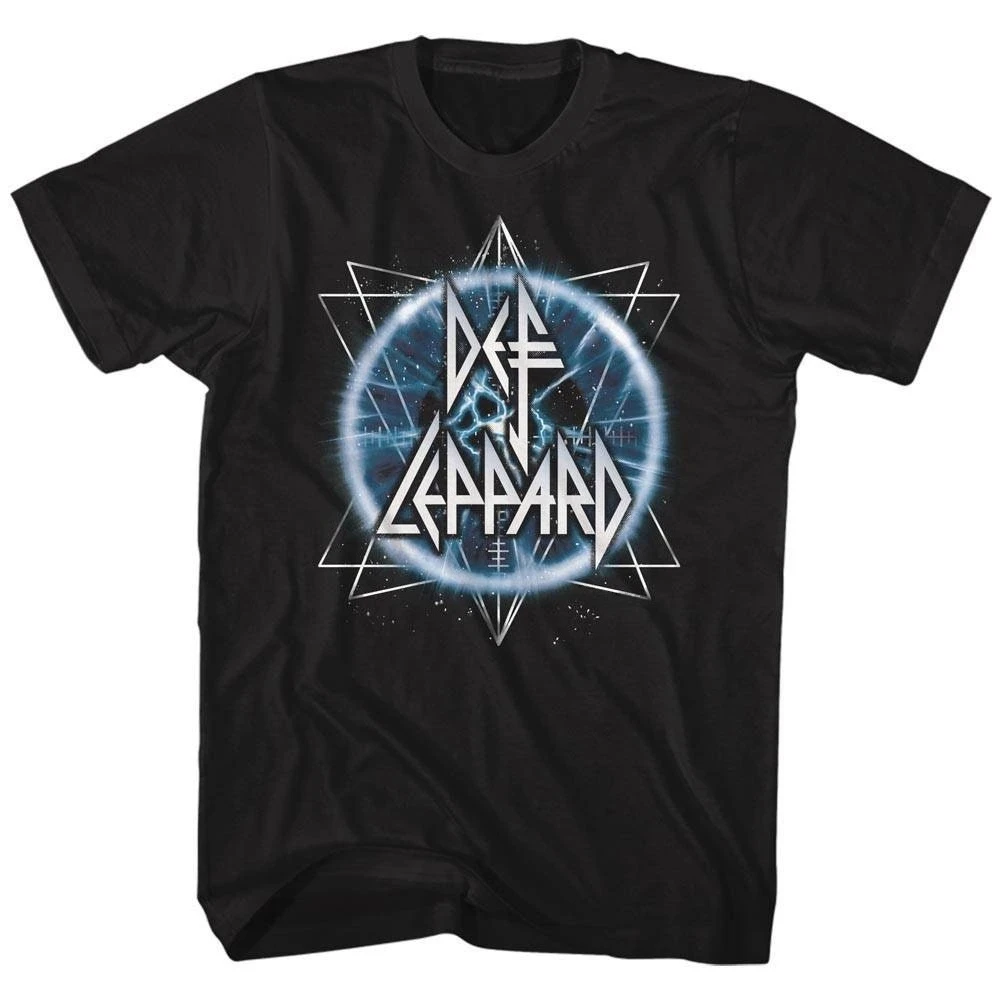 Camiseta negra para adultos de Def Leppard Electric Eye, camiseta holgada y transpirable de verano para hombres y mujeres