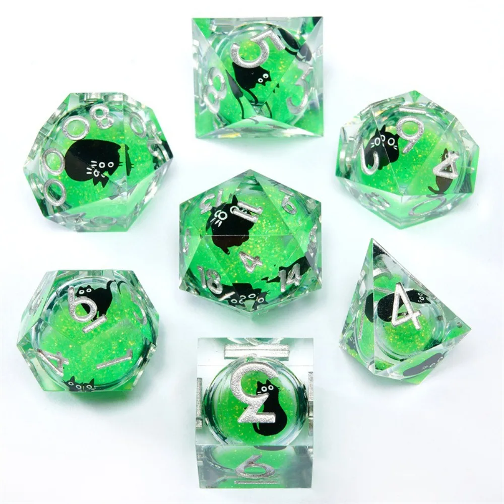 

Новый набор кубиков из 7 предметов, набор фиолетовых кубиков из песочной смолы, набор многогранных кубиков ручной работы, набор многогранных кубиков с острыми краями, набор кубиков из смолы для ролевых игр