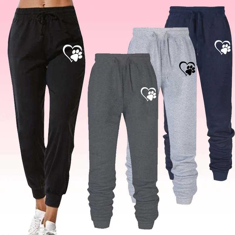 

Cute Printed Women Sweatpants Long Pants Jogger Trousers Womens Casual Sports Fitness Solid Jogging Pants Women Sweat Pants