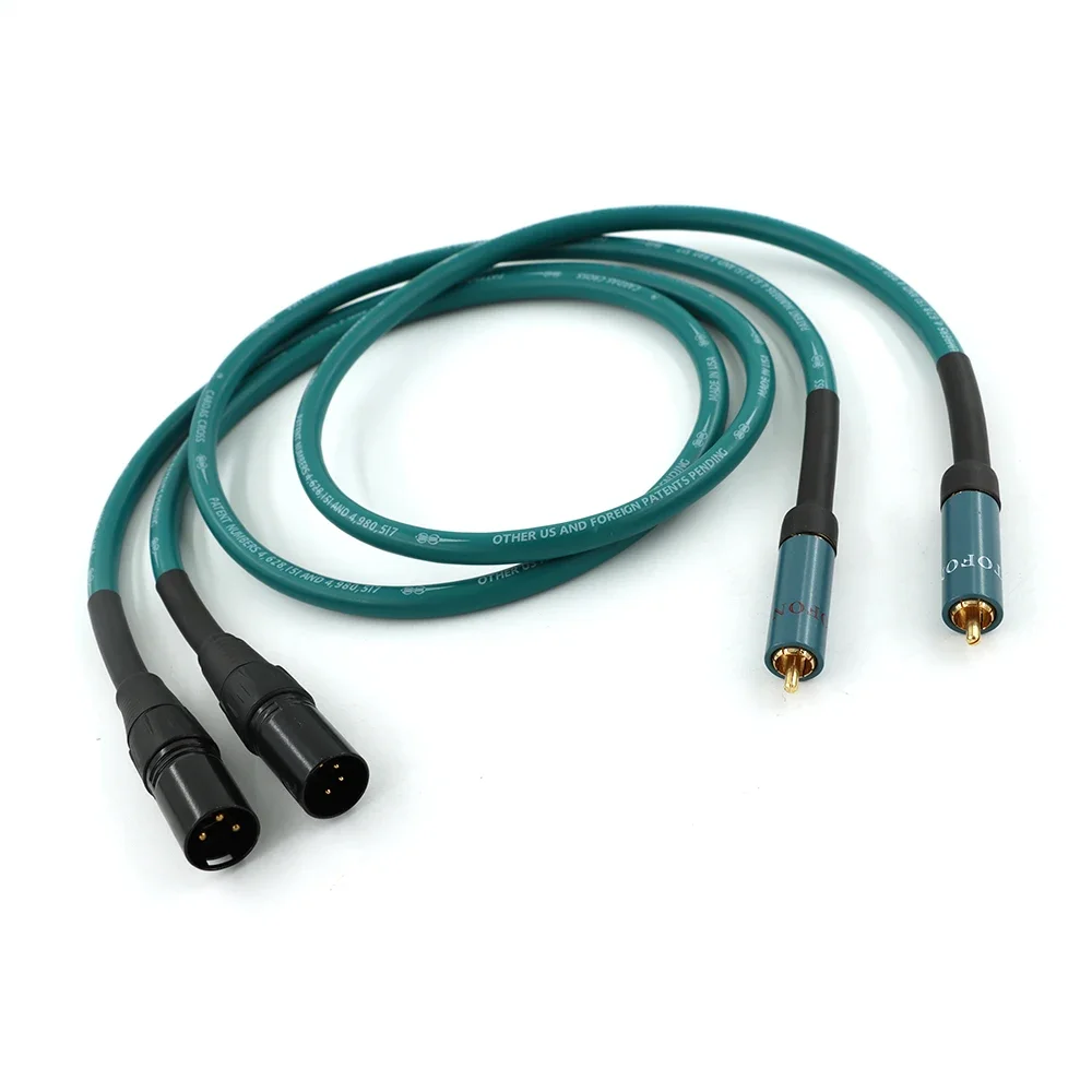 ヘビーデューティー XLR - RCA リードケーブル - 編組シールド、金メッキコネクタ、プロオーディオ機器およびアンプ用 ​