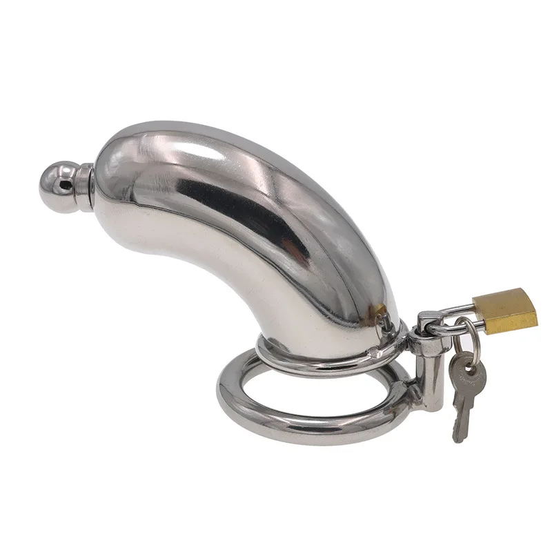 New Stainless Steel Cylinder Full Package Chastity Lock CB Penis Lock Cage with Catheter Male Alternative Bondage Wear Sex Toys