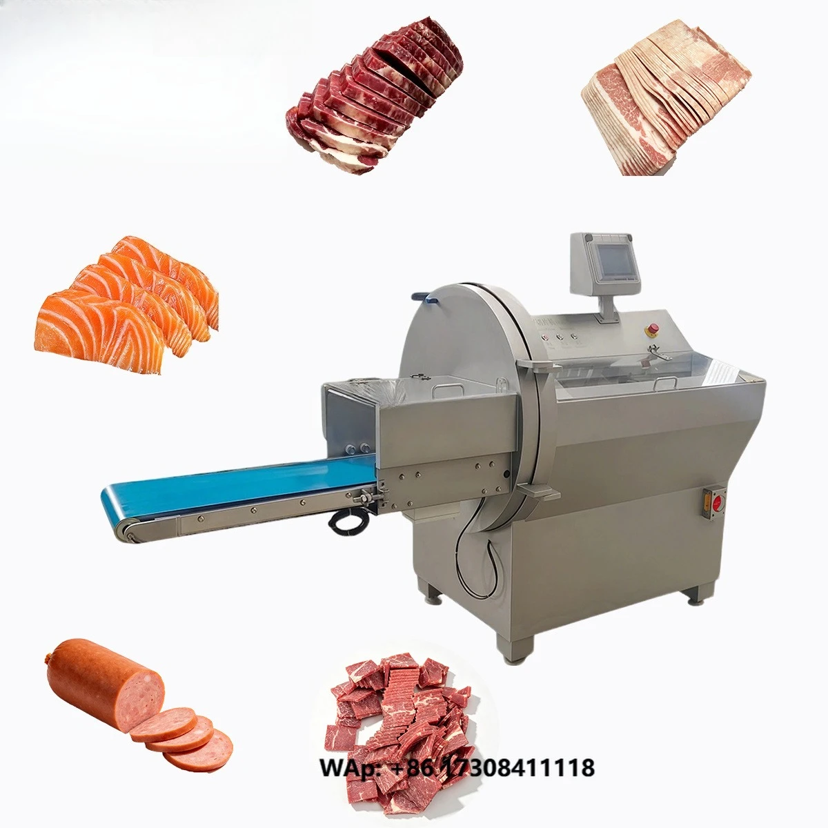 Automatic Meat Slicing Machine Stainless Steel Beef Pork Slicer for Food Plant
