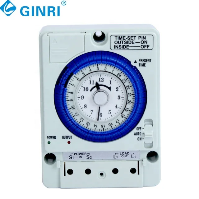 TB388 AC 220V 24 Hours DIN Rail Mounted Mechanical Electric Controller Timer Switch